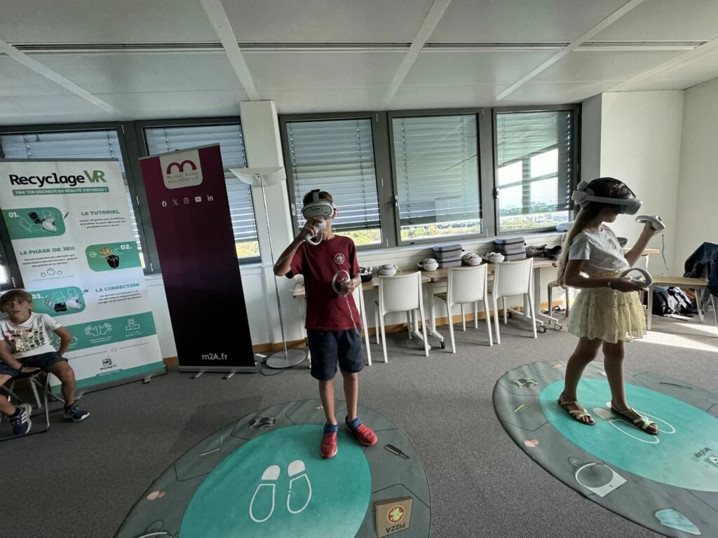 Two RecyclageVR stations at the Mulhouse open day.